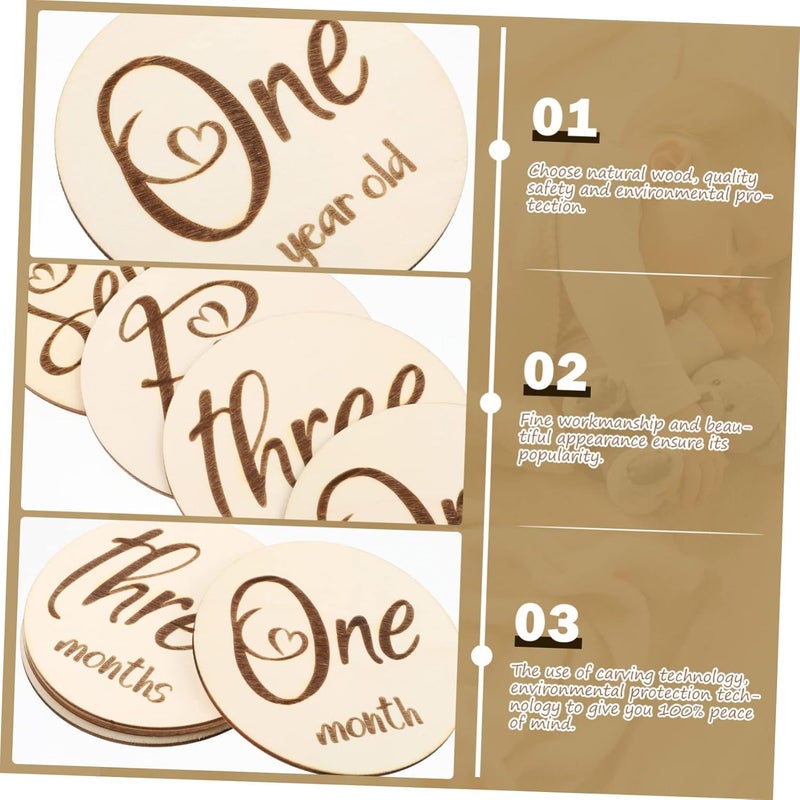 6Pcs Double Sided Milestone Cards Photo Props For Baby Monthly Photography Keepsake - Image 5